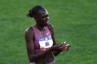 Athing Mu at the 2024 U.S. Olympic Team Track & Field Trials in Eugene, Oregon. (Photo via Getty Images)